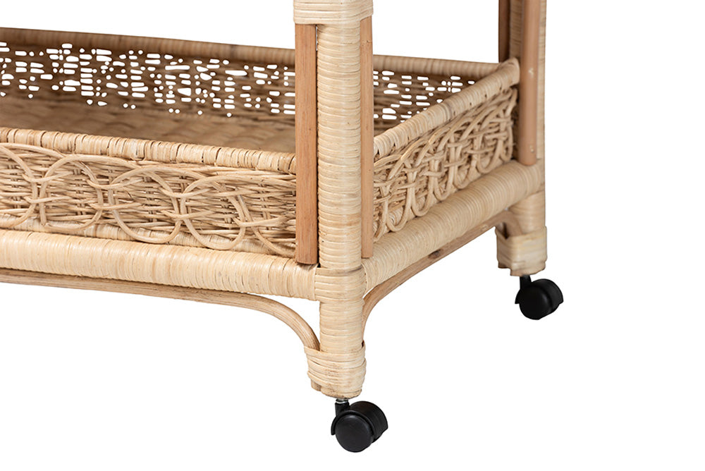 bali & pari - Carole Cart - Carole-Natural Rattan-Cart view 6