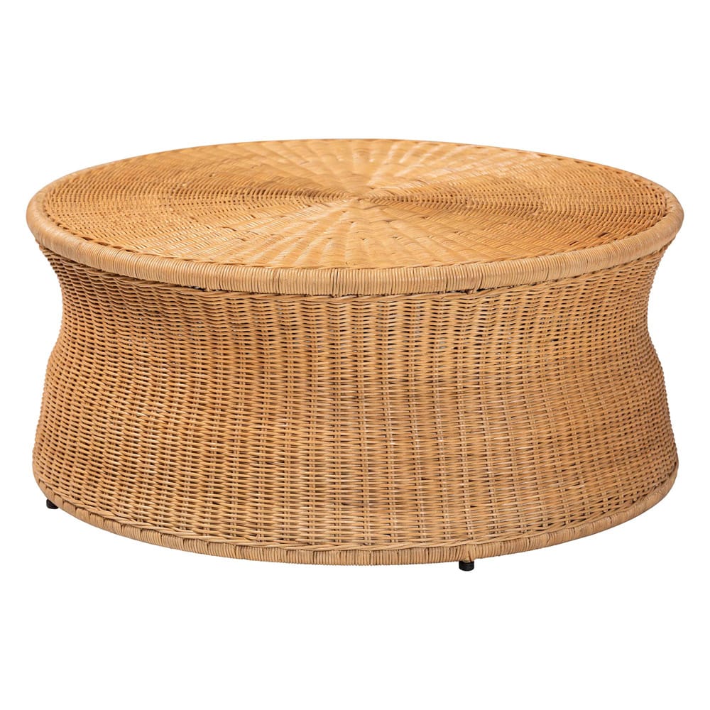 bali & pari - Caroline Coffee Table in Light Honey - Charlote-Light Honey Rattan-Large-CT view 1