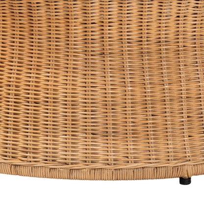 bali & pari - Caroline Coffee Table in Light Honey - Charlote-Light Honey Rattan-Large-CT view 3