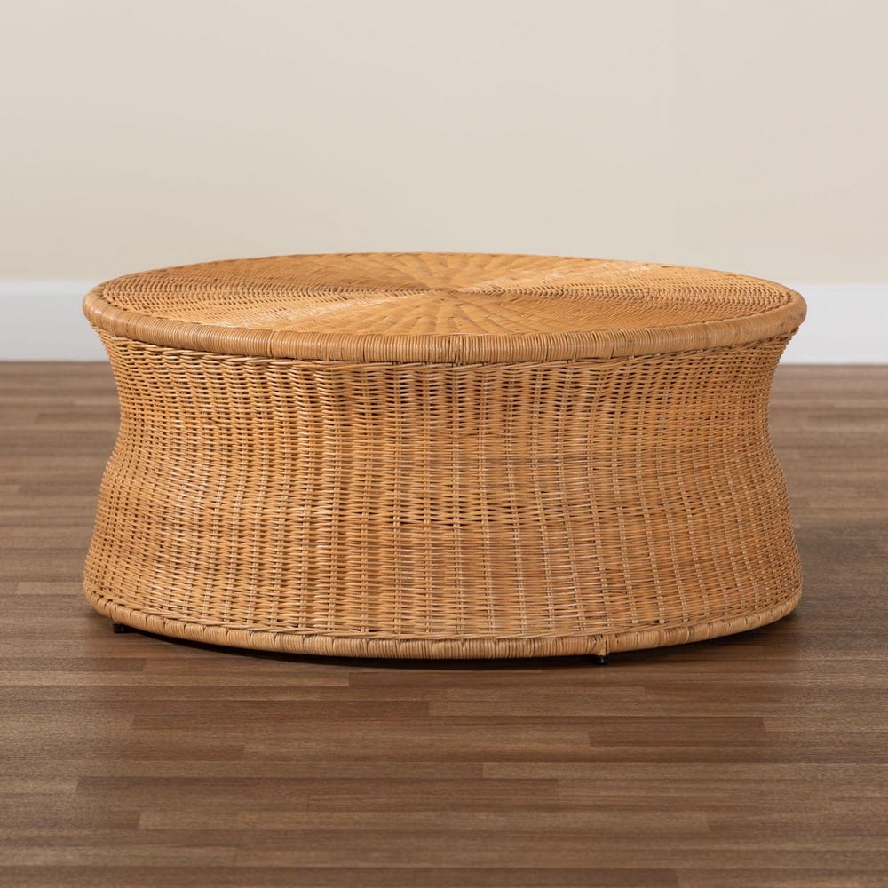 bali & pari - Caroline Coffee Table in Light Honey - Charlote-Light Honey Rattan-Large-CT view 7