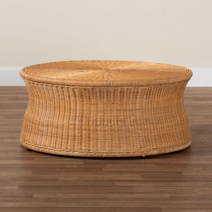 bali & pari - Caroline Coffee Table in Light Honey - Charlote-Light Honey Rattan-Large-CT view 7