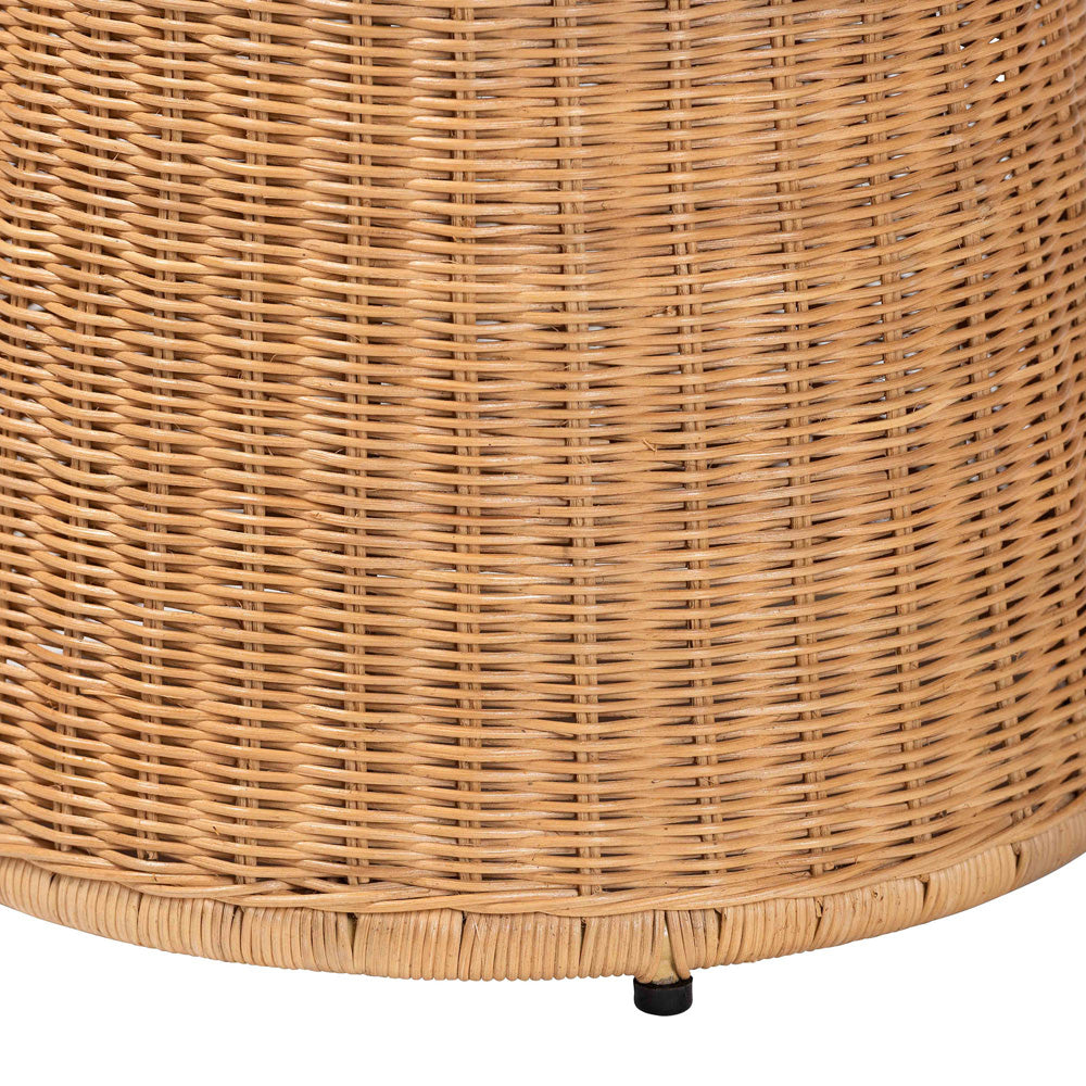 bali & pari - Caroline End Table in Light Honey - Charlote-Light Honey Rattan-ET view 3