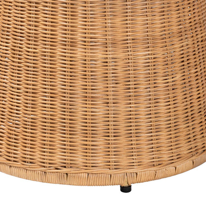 bali & pari - Caroline End Table in Light Honey - Charlote-Light Honey Rattan-ET view 3