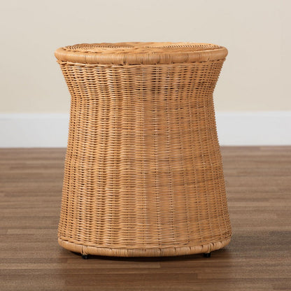 bali & pari - Caroline End Table in Light Honey - Charlote-Light Honey Rattan-ET view 7