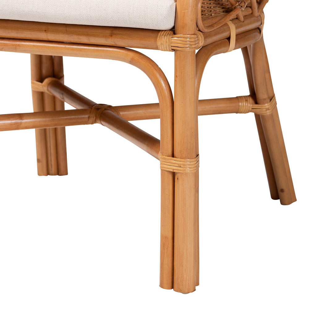 bali & pari - Carolyn Dining Chair in Light Honey - Carolyn-Light Honey Rattan Cushioned-DC view 6