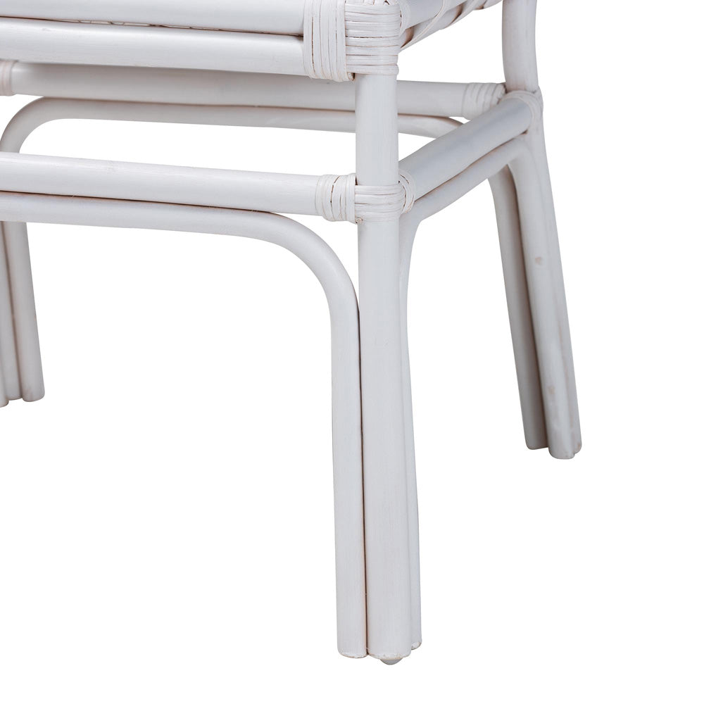 bali & pari - Carwyn Dining Chair in White - WS096-White Wash-Rattan-DC view 6