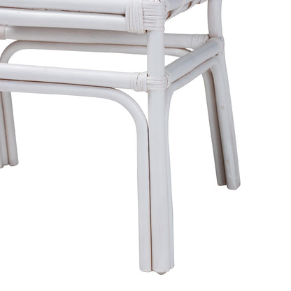 bali & pari - Carwyn Dining Chair in White - WS096-White Wash-Rattan-DC view 6