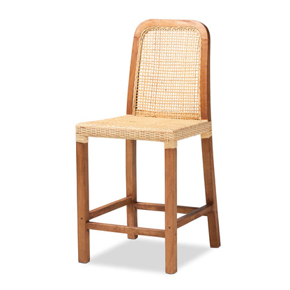 bali & pari - Caspia Counter Stool in Natural Brown/Walnut Brown - Caspia-Teak-CS view 1