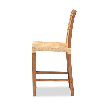 bali & pari - Caspia Counter Stool in Natural Brown/Walnut Brown - Caspia-Teak-CS view 3