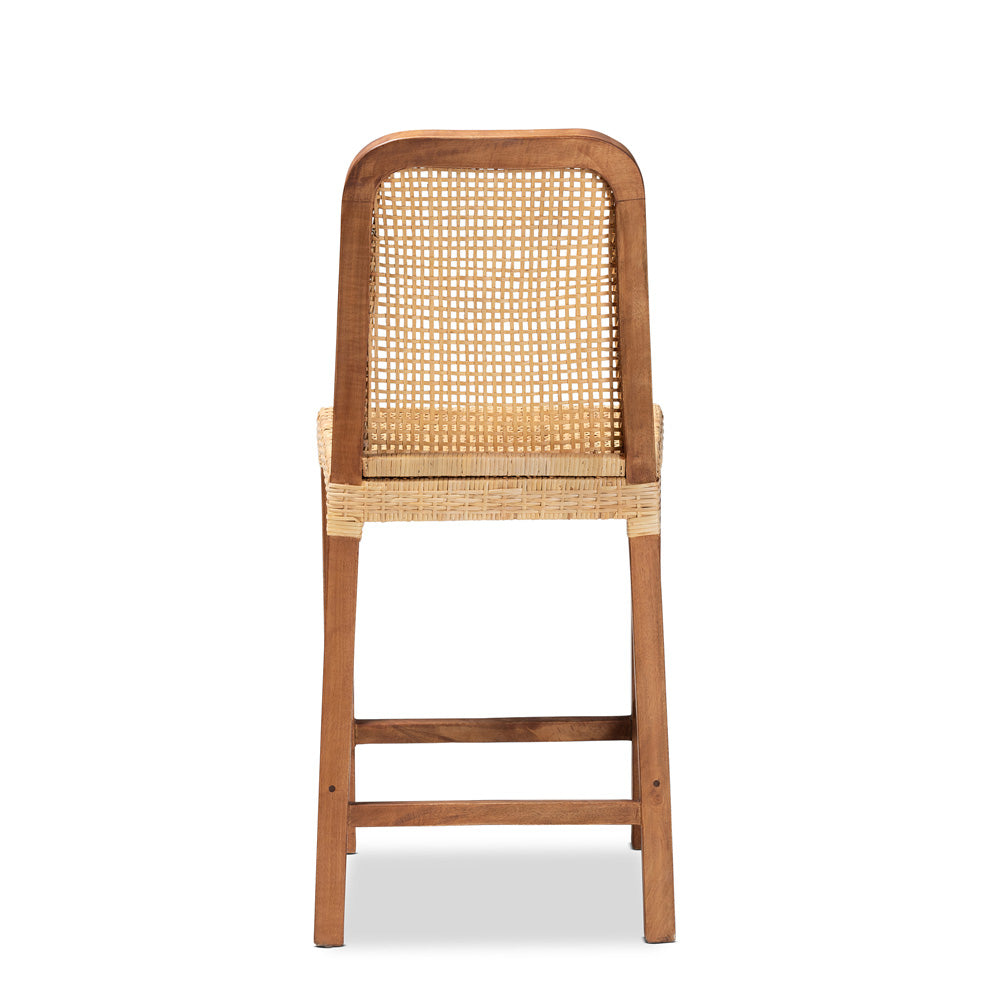 bali & pari - Caspia Counter Stool in Natural Brown/Walnut Brown - Caspia-Teak-CS view 4