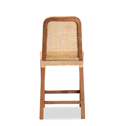 bali & pari - Caspia Counter Stool in Natural Brown/Walnut Brown - Caspia-Teak-CS view 4