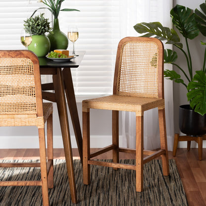 bali & pari - Caspia Counter Stool in Natural Brown/Walnut Brown - Caspia-Teak-CS view 8