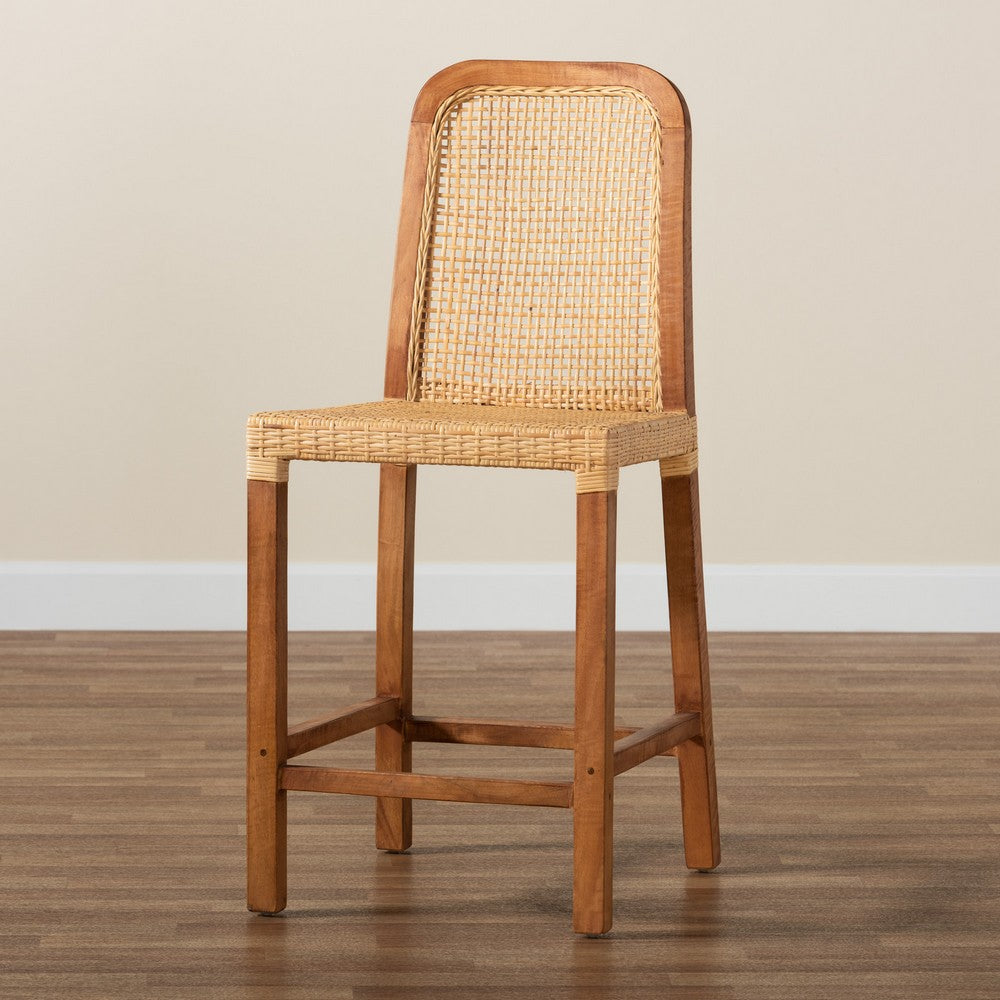 bali & pari - Caspia Counter Stool in Natural Brown/Walnut Brown - Caspia-Teak-CS view 9