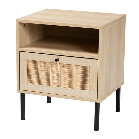 bali & pari - Caterina End Table in Natural Brown/Black - WES-2101-Natural/Black-ET view 1