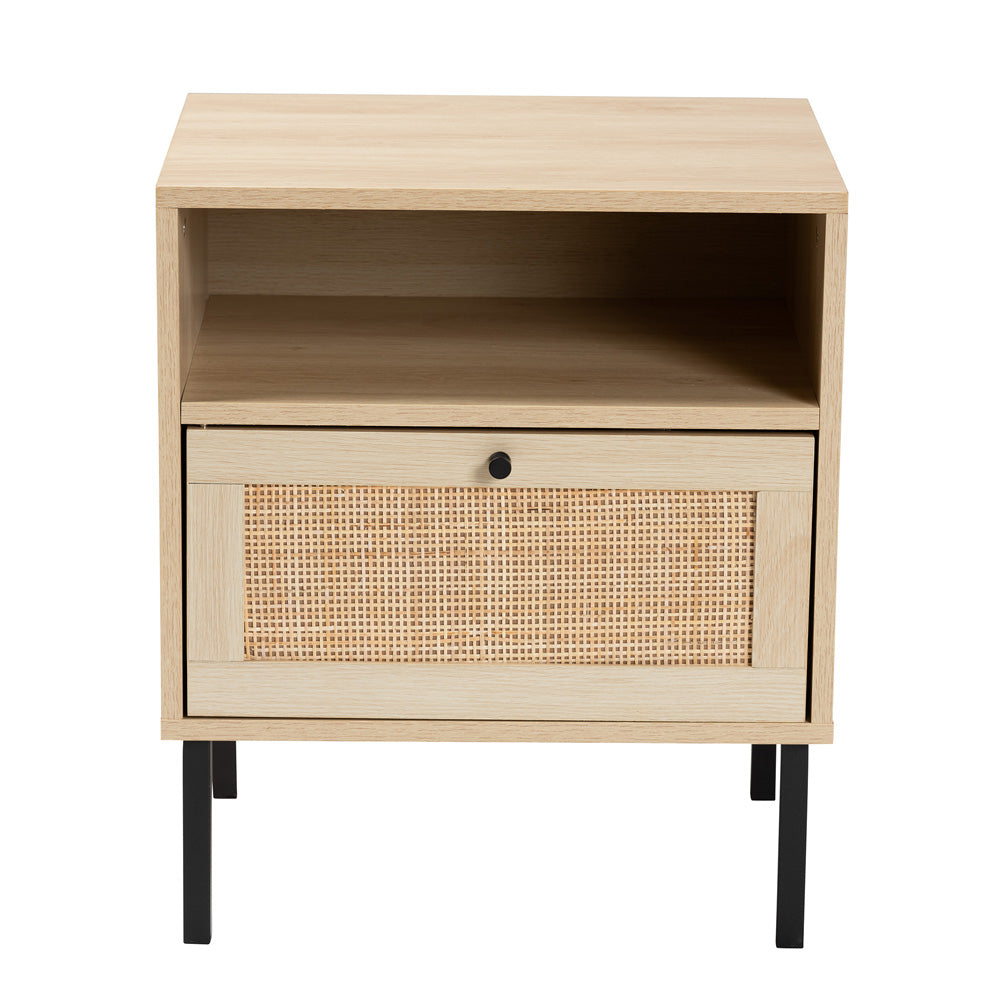 bali & pari - Caterina End Table in Natural Brown/Black - WES-2101-Natural/Black-ET view 3