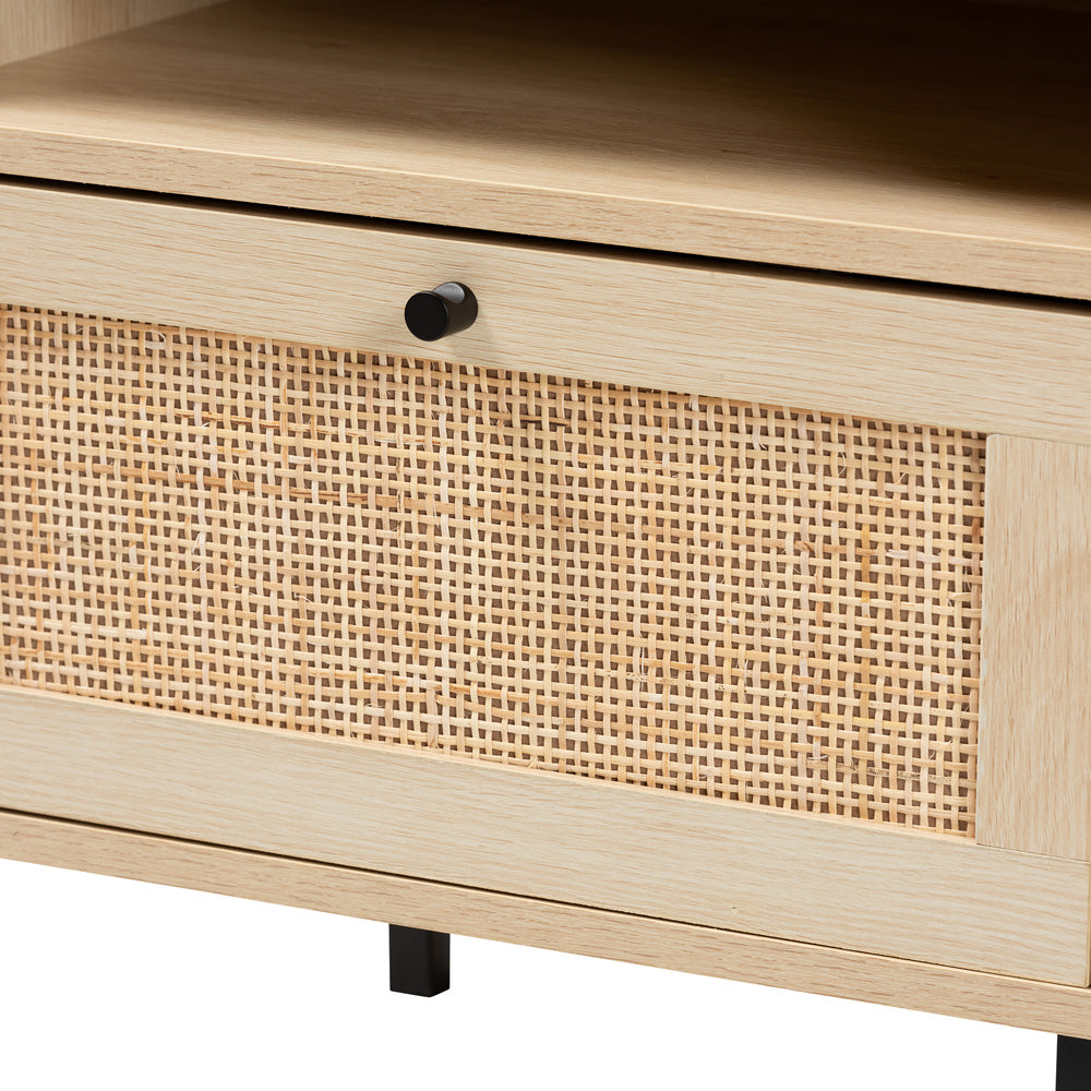 bali & pari - Caterina End Table in Natural Brown/Black - WES-2101-Natural/Black-ET view 5