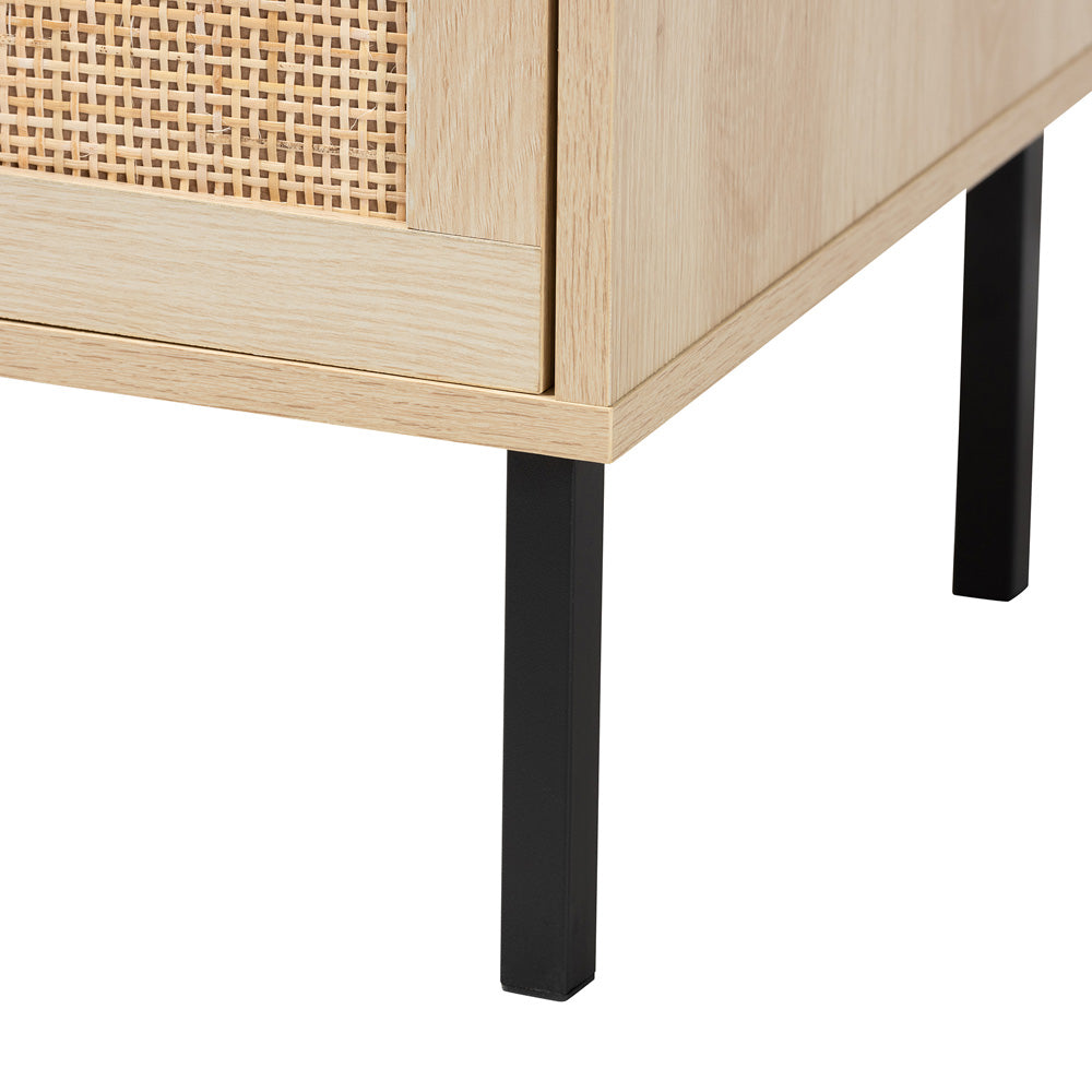 bali & pari - Caterina End Table in Natural Brown/Black - WES-2101-Natural/Black-ET view 6
