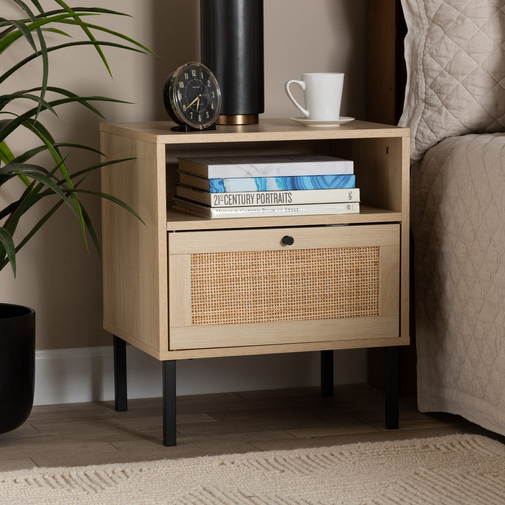 bali & pari - Caterina End Table in Natural Brown/Black - WES-2101-Natural/Black-ET view 8