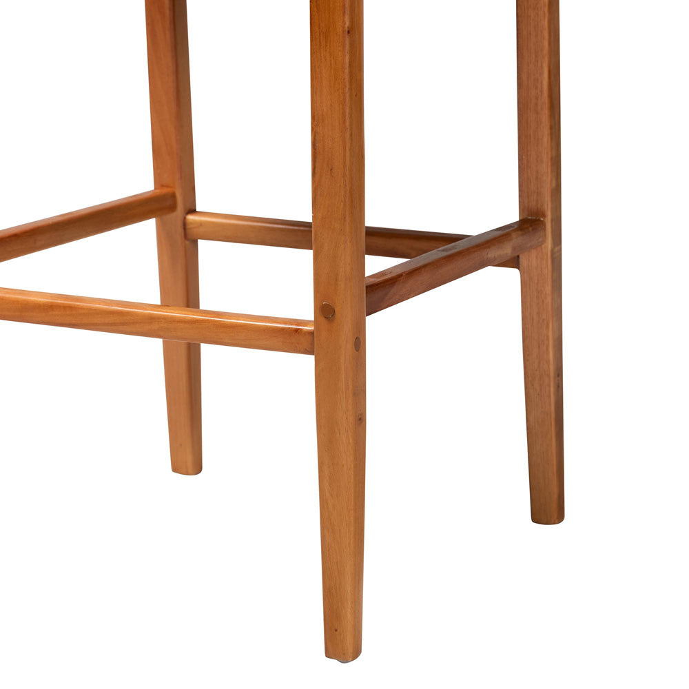 bali & pari - Chatura Set of 2 Bar Stools in Light Honey/Honey - Chao-Natural/Mahogany-BS-Cushion-KD-Box view 5