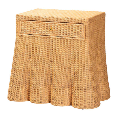 bali & pari - Chica Console Table in Light Honey - Chica-Light Honey Wicker-End Table view 1