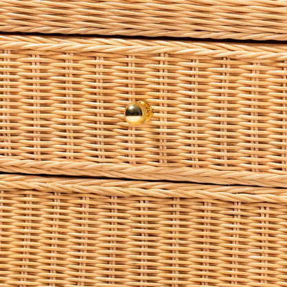 bali & pari - Chica Console Table in Light Honey - Chica-Light Honey Wicker-End Table view 6