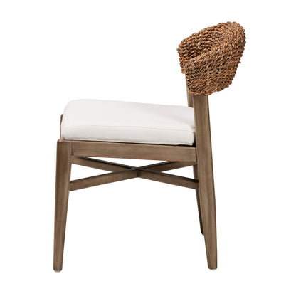 bali & pari - Chloe Dining Chair in White/Natural Brown/Walnut Brown - Chloe-Mahogany-DC view 3