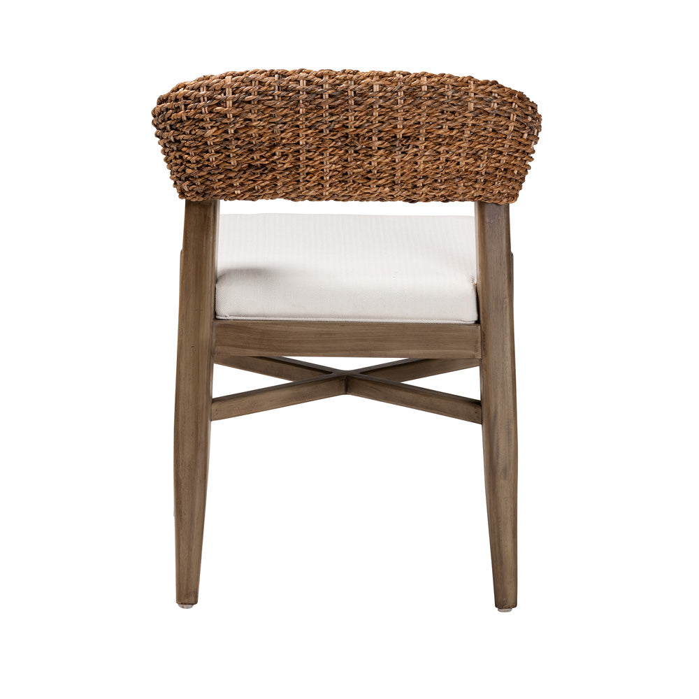 bali & pari - Chloe Dining Chair in White/Natural Brown/Walnut Brown - Chloe-Mahogany-DC view 4