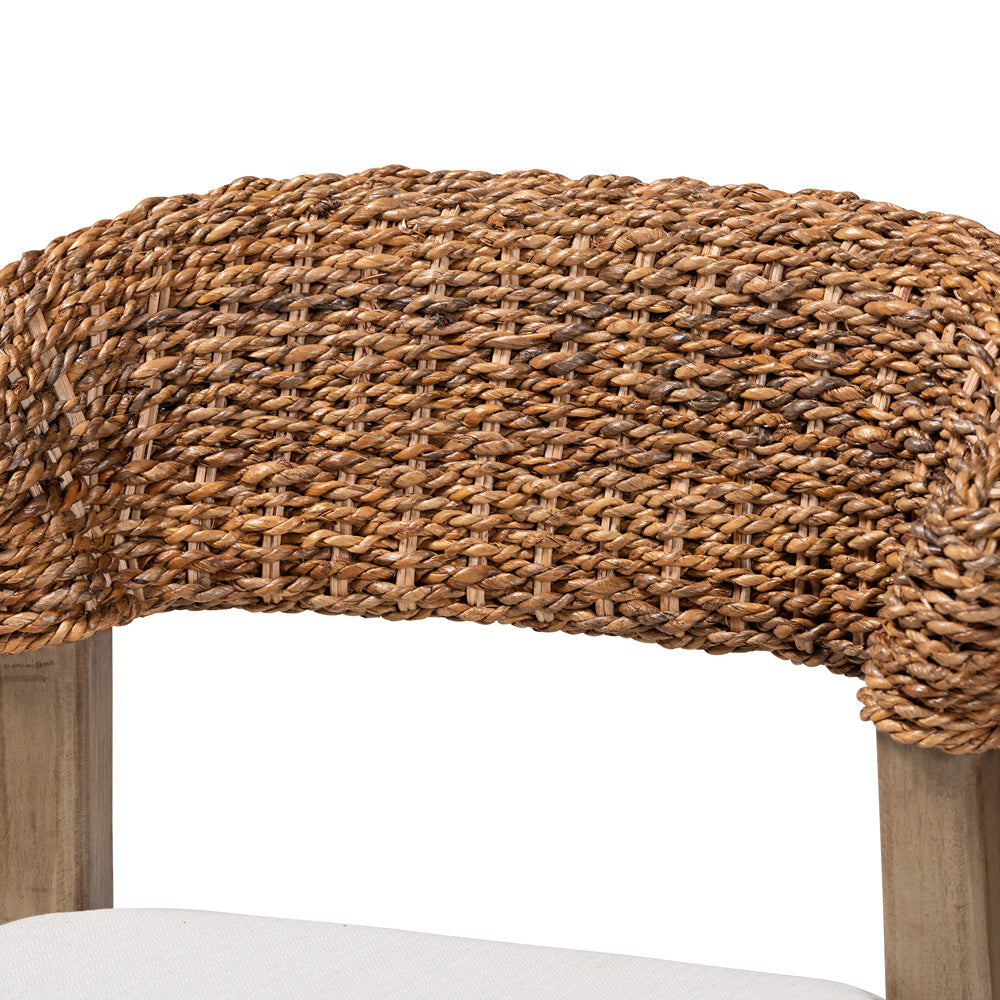 bali & pari - Chloe Dining Chair in White/Natural Brown/Walnut Brown - Chloe-Mahogany-DC view 5