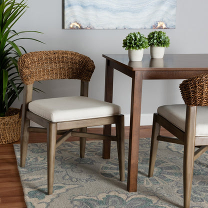 bali & pari - Chloe Dining Chair in White/Natural Brown/Walnut Brown - Chloe-Mahogany-DC view 8