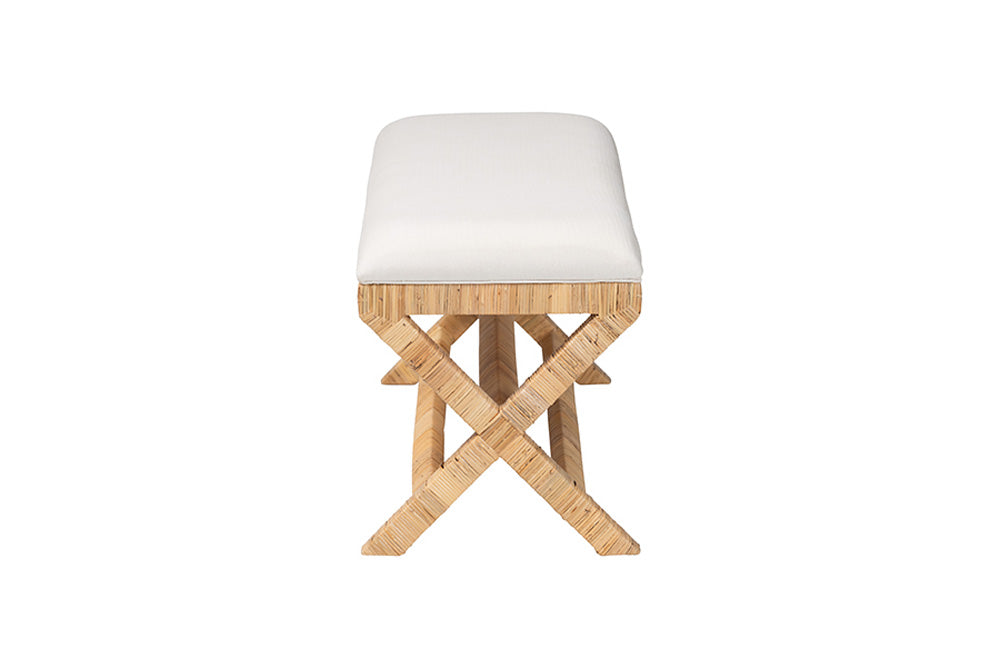 bali & pari - Christy Bench - Christy-Light Honey Rattan-Bench view 4