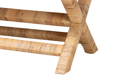 bali & pari - Christy Bench - Christy-Light Honey Rattan-Bench view 5