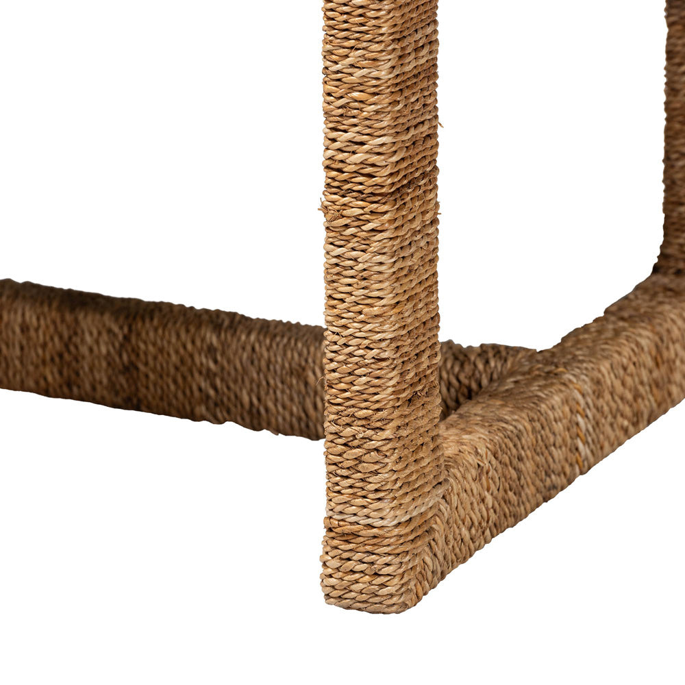 bali & pari - Cipally Bench in Natural - Cipally-SVN088-Mahogany/Seagrass-Bench view 5