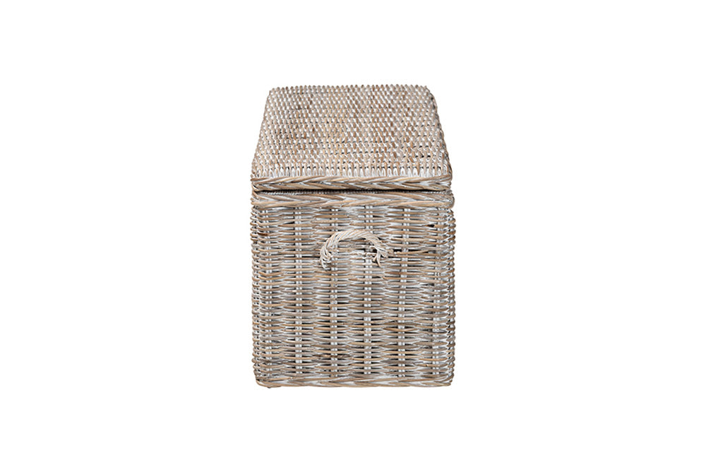 bali & pari  - Clarette Storage Bench - Cloudhaven-LG-White Wash Rattan-Bench view 4