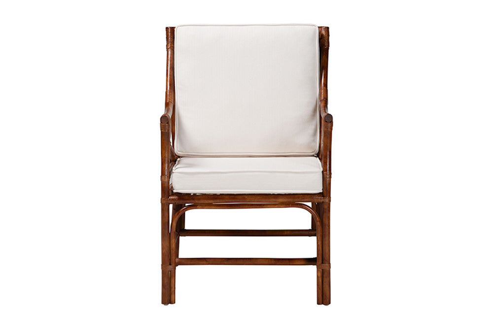 bali & pari  - Cleantha Arm Chair - WS241-Tortoise-Rattan-Cushion-AC view 2