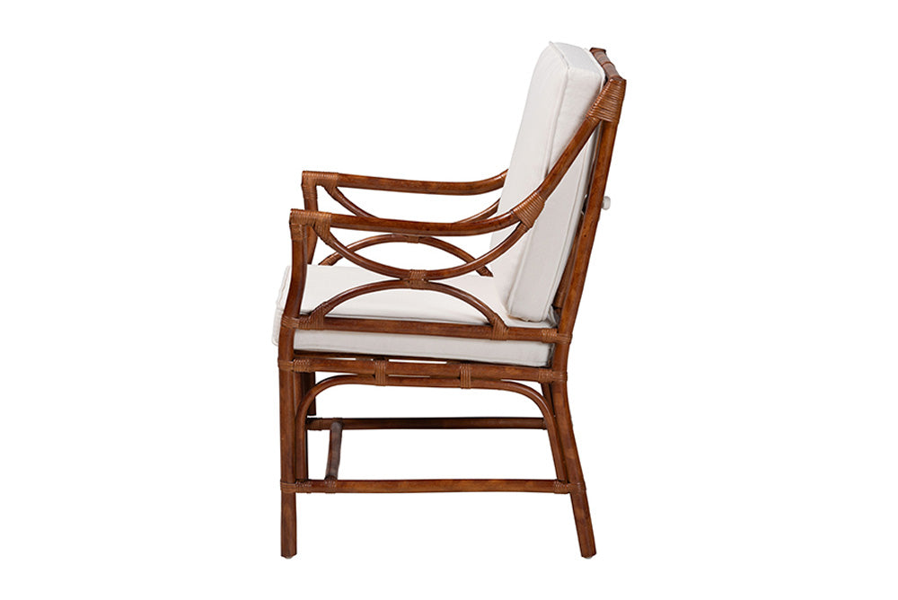 bali & pari  - Cleantha Arm Chair - WS241-Tortoise-Rattan-Cushion-AC view 3
