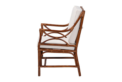 bali & pari  - Cleantha Arm Chair - WS241-Tortoise-Rattan-Cushion-AC view 3