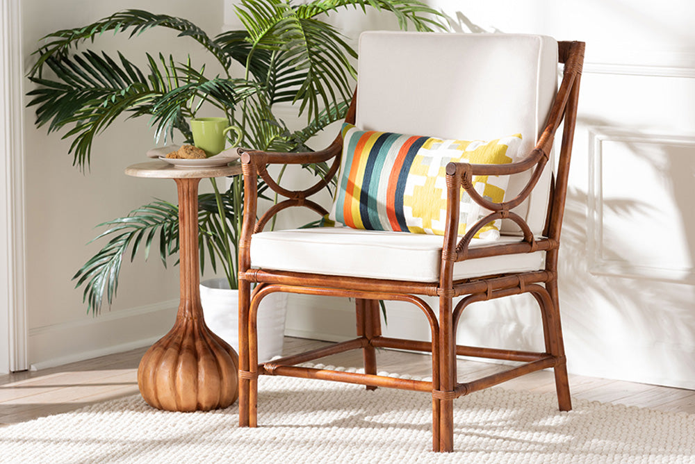 bali & pari  - Cleantha Arm Chair - WS241-Tortoise-Rattan-Cushion-AC view 5
