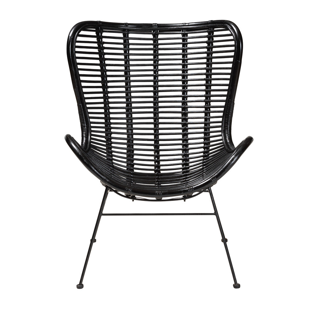 bali & pari - Colorado Chair in Black - Colorado-Black/Rattan-CC view 2