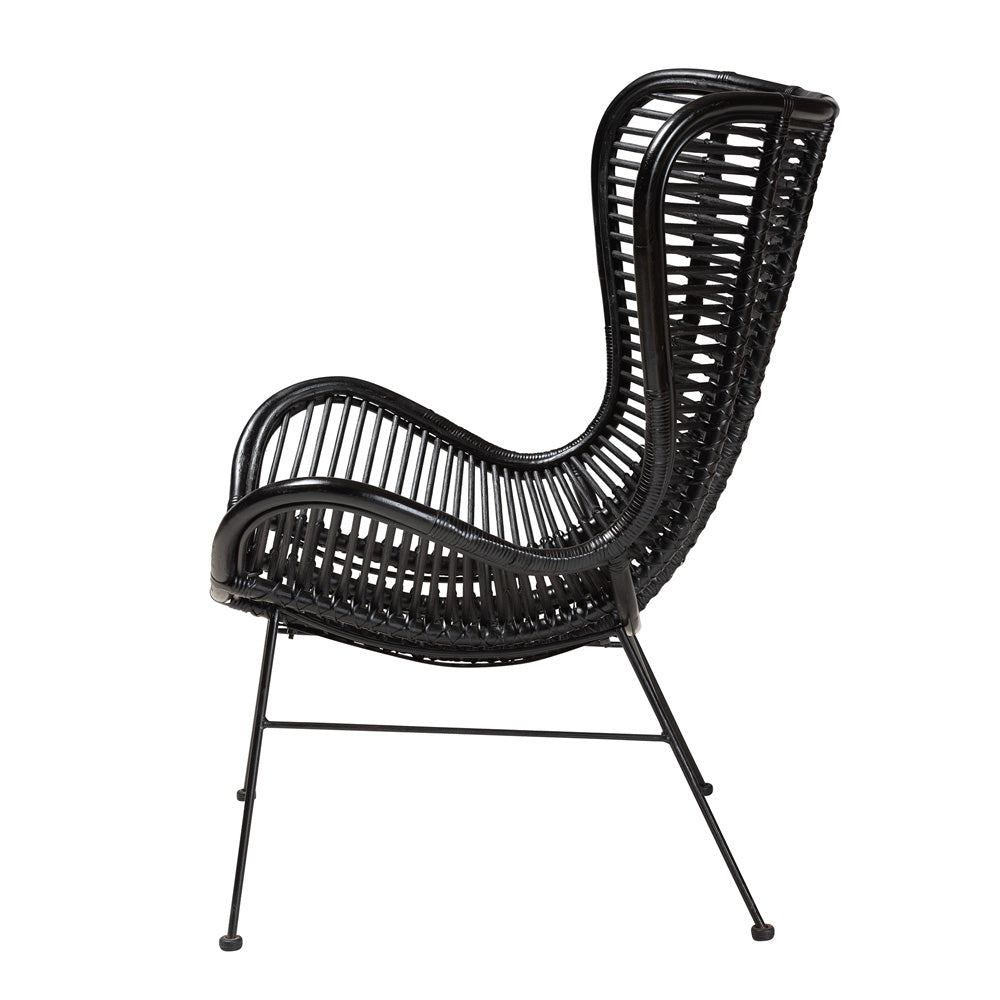 bali & pari - Colorado Chair in Black - Colorado-Black/Rattan-CC view 3