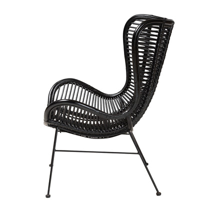 bali & pari - Colorado Chair in Black - Colorado-Black/Rattan-CC view 3