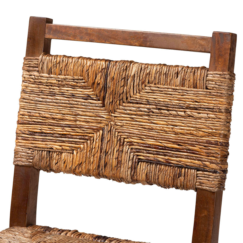 bali & pari - Cordoba Set of 2 Counter Stools in Natural Seagrass/Teak - Luanda-Seagrass-CS view 4