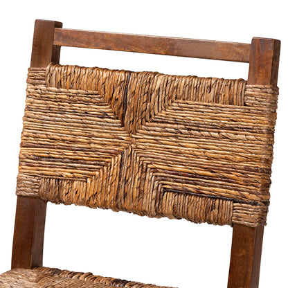 bali & pari - Cordoba Set of 2 Counter Stools in Natural Seagrass/Teak - Luanda-Seagrass-CS view 4