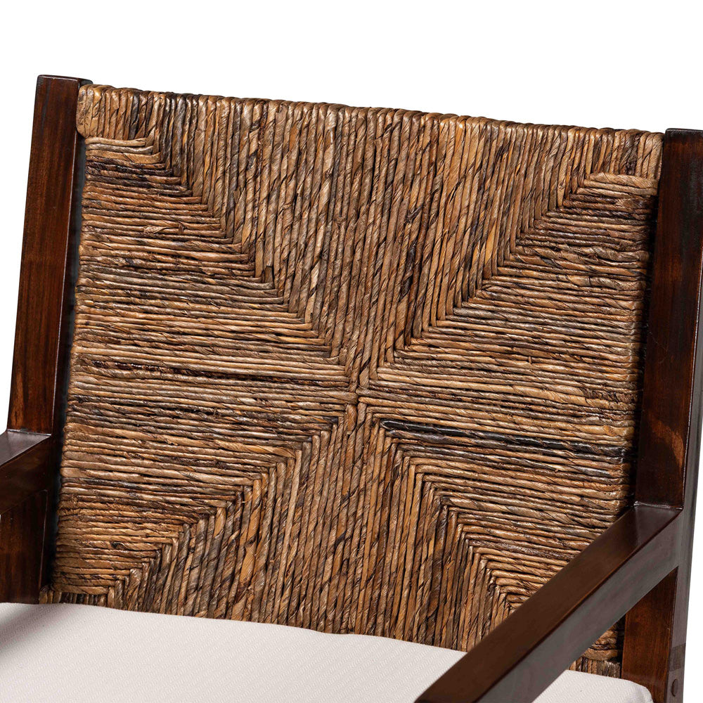 bali & pari - Cordoba Set of 2 Dining Chairs in Natural Brown/Dark Brown - Cabra-Brn Wood/Nat Seagrass-Cushion-AC-KD Box view 4