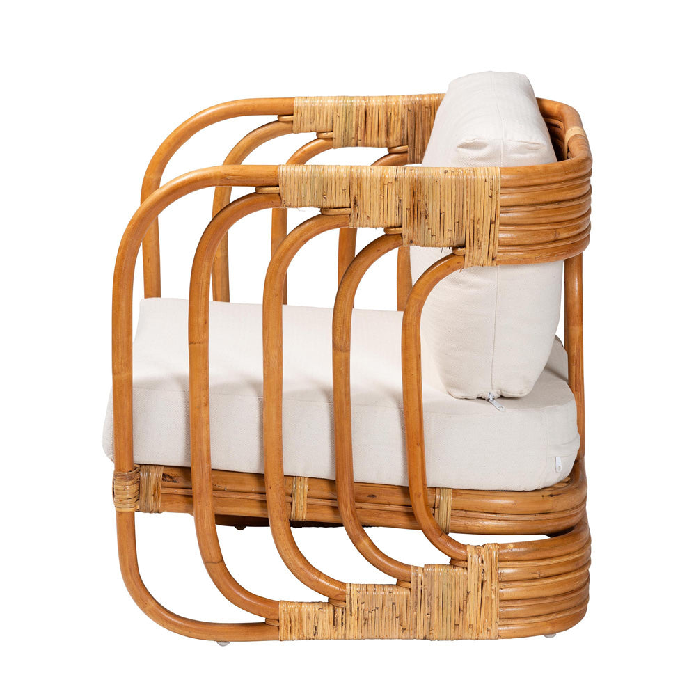 bali & pari - Corsa Arm Chair in Light honey/White - DCWH0020-Biru Natural Rattan-CC view 3