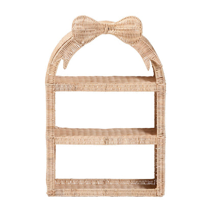 bali & pari  - Creusa Shelving Unit in Natural Brown - WS159-Natural Rattan-Wall Shelf view 2