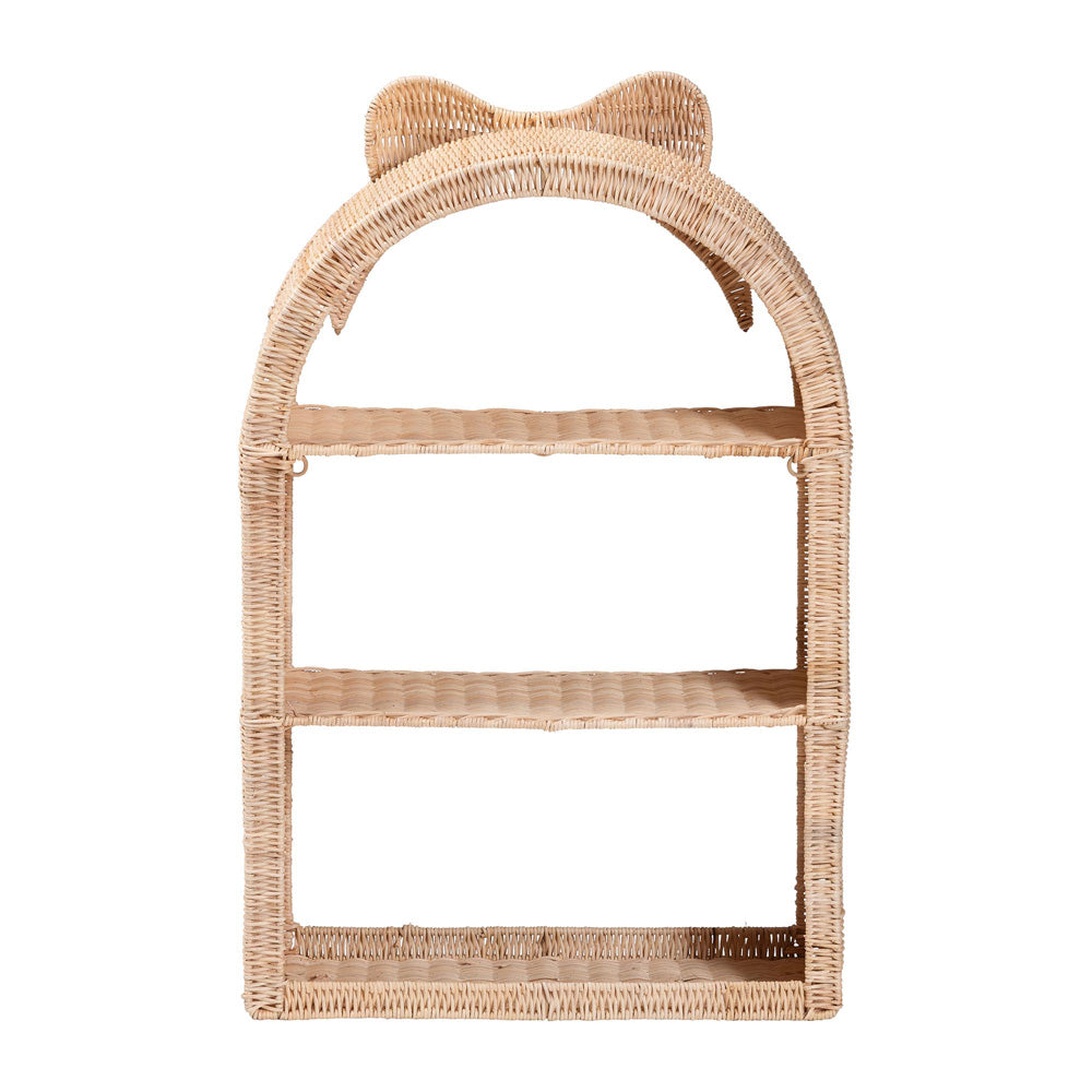 bali & pari  - Creusa Shelving Unit in Natural Brown - WS159-Natural Rattan-Wall Shelf view 4