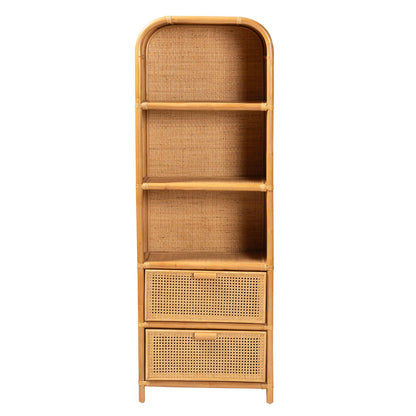 bali & pari - Curacao Bookcase in Light honey - Curacao-Light Honey Rattan-Bookcase view 3
