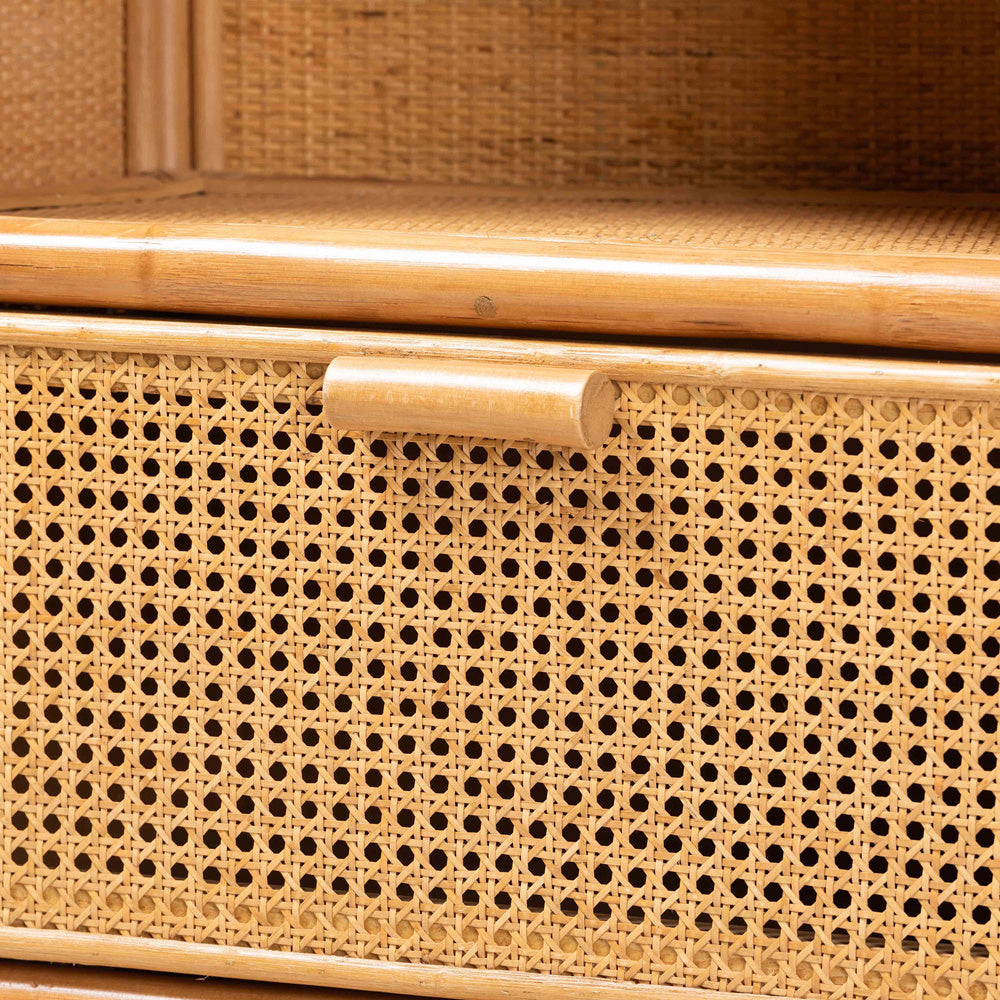 bali & pari - Curacao Bookcase in Light honey - Curacao-Light Honey Rattan-Bookcase view 5