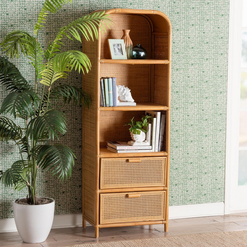 bali & pari - Curacao Bookcase in Light honey - Curacao-Light Honey Rattan-Bookcase view 8