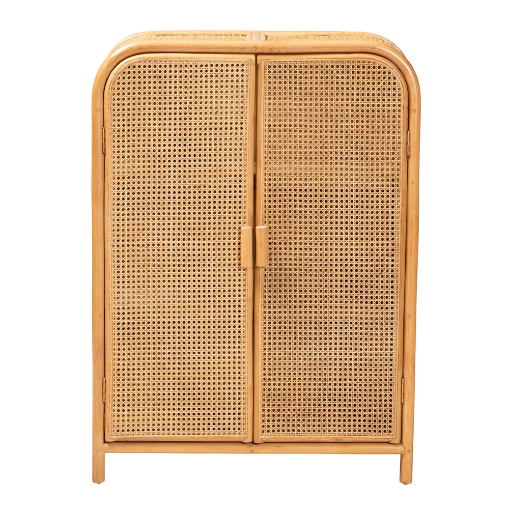bali & pari - Curacao Storage Cabinet in Light honey - Curacao-Light Honey Rattan-Medium-Cabinet view 3